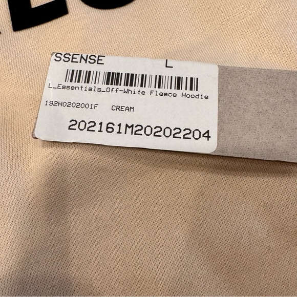 Fear Of God Essentials Hoodie Cream Size Large FOG Brand New NWT - Picture 5 of 11